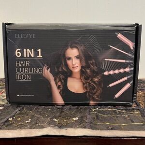 6 in 1 Pink Hair Curling Iron